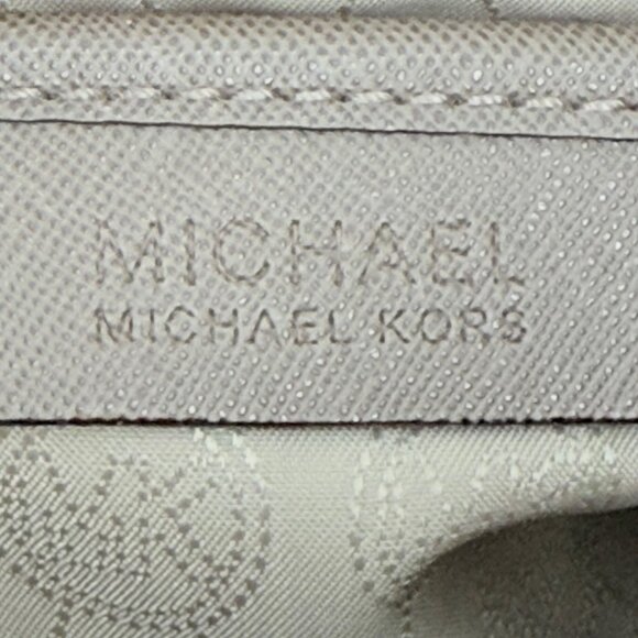 Michael Kors Taupe Saffiano Leather Satchel Hand/Shoulder Bag Large w/Gold Lock - Picture 7 of 15